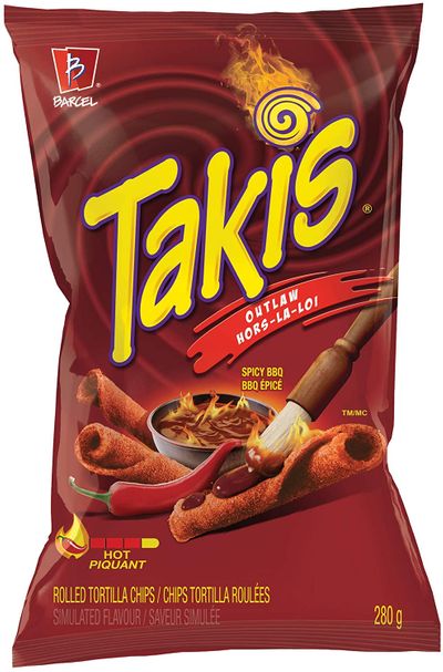 Takis Outlaw Spicy BBQ Rolled Tortilla Chips Loaded with Intense BBQ Flavour On Sale for $ 2.02 (Save $ 1.21) at Amazon Canada