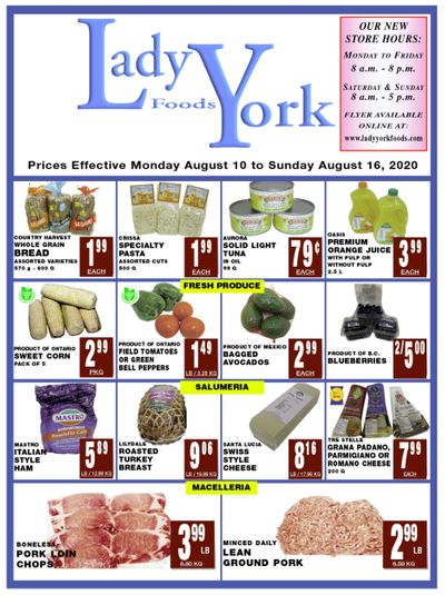Lady York Foods Flyer August 10 to 16