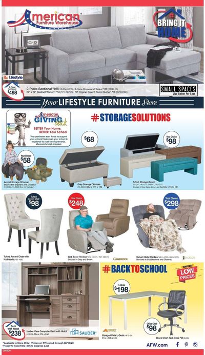 American Furniture Warehouse (CO) Weekly Ad August 9 to August 15