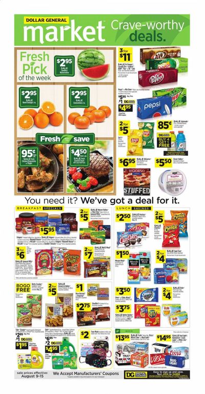 Dollar General (TN) Weekly Ad August 9 to August 15