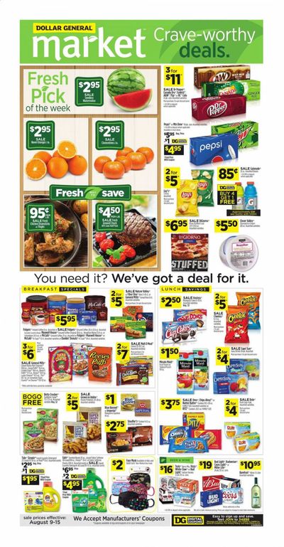 Dollar General (OH) Weekly Ad August 9 to August 15