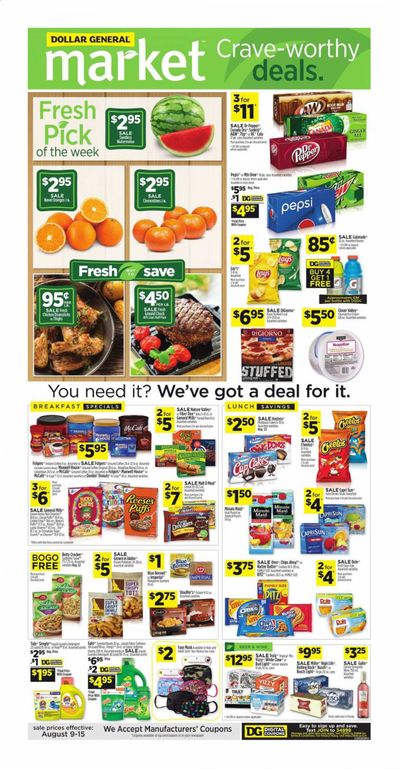 Dollar General (FL) Weekly Ad August 9 to August 15
