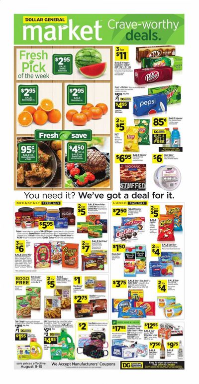 Dollar General (CA) Weekly Ad August 9 to August 15 Dollar General (CA) Weekly Ad August 9 to August 15