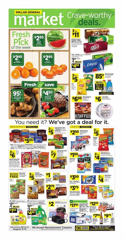 Dollar General (CA) Weekly Ad August 9 to August 15