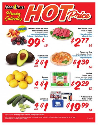 Food 4 Less (CA) Weekly Ad August 12 to August 18