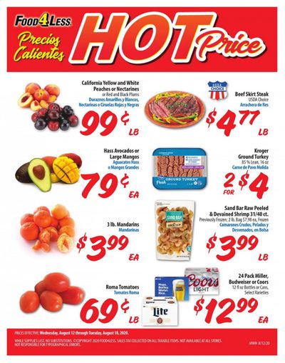 Food 4 Less (IL) Weekly Ad August 12 to August 18