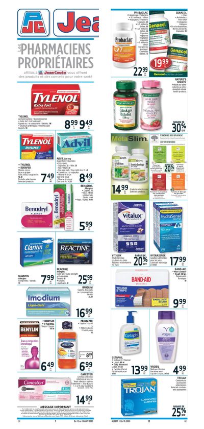 Jean Coutu (QC) Flyer August 13 to 19