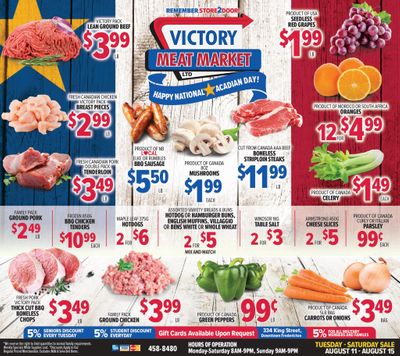 Victory Meat Market Flyer August 11 to 15