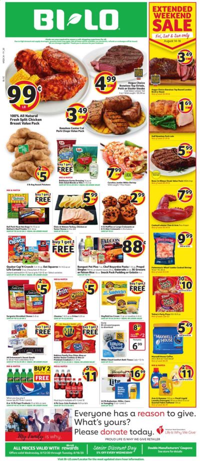 BI-LO (SC) Weekly Ad August 12 to August 18