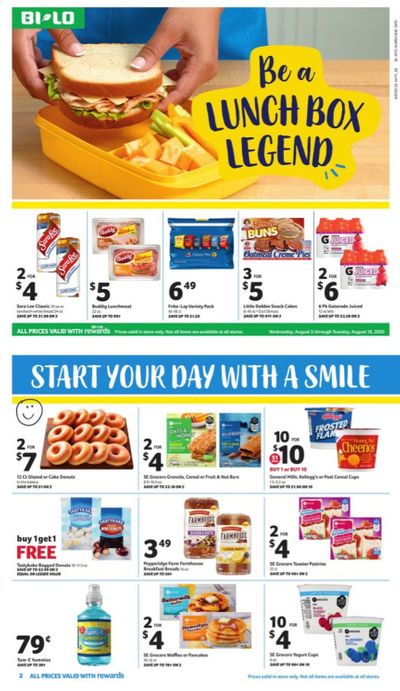 BI-LO Weekly Ad August 5 to August 18