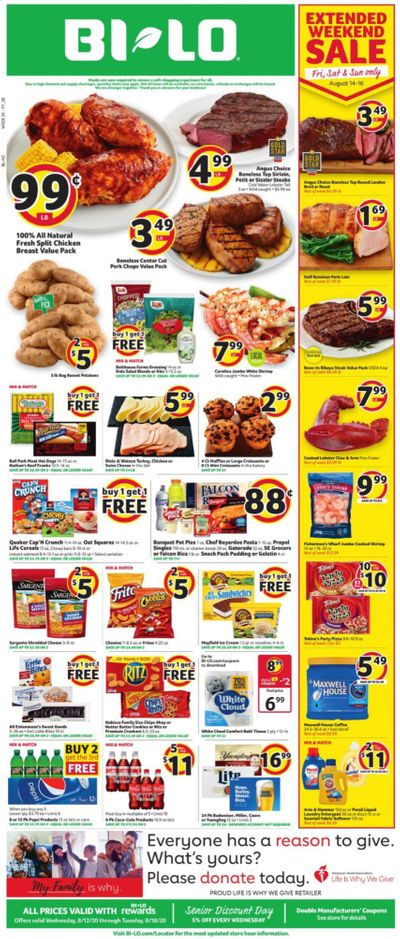 BI-LO (NC) Weekly Ad August 12 to August 18