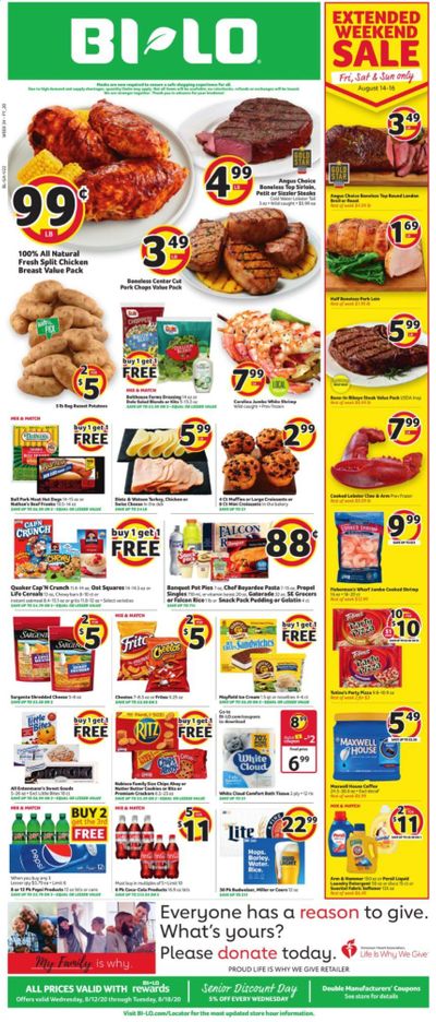 BI-LO (GA) Weekly Ad August 12 to August 18
