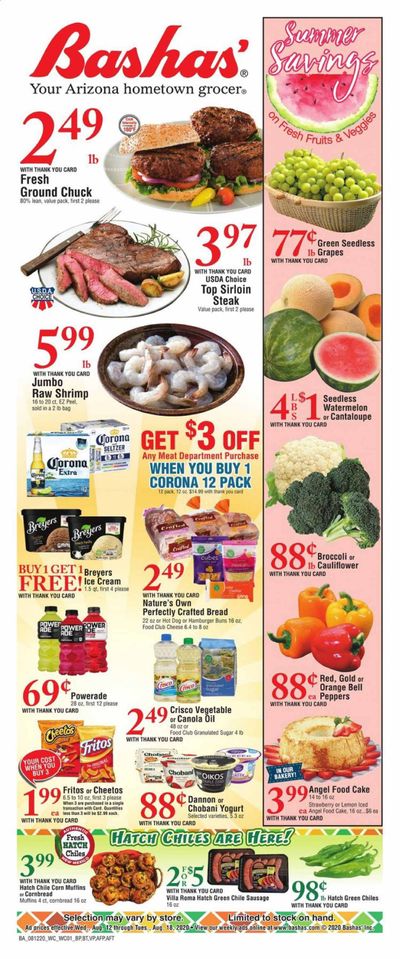 Bashas (AZ) Weekly Ad August 12 to August 18