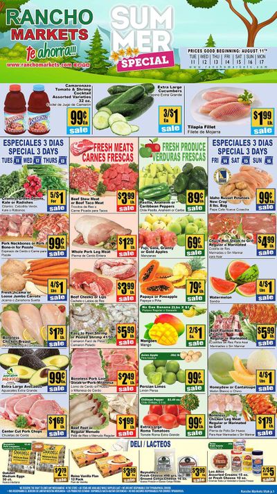 Rancho Markets Weekly Ad August 11 to August 17