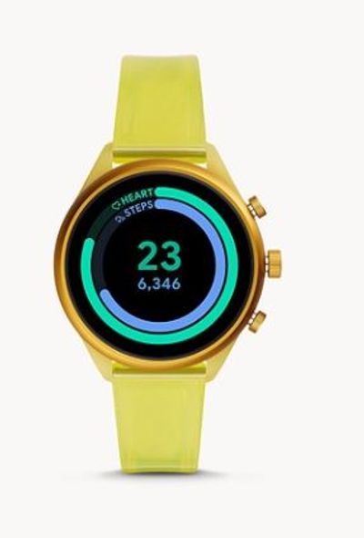 REFURBISHED Fossil Sport 41mm Yellow Silicone For $79.00 At Fossil Canada