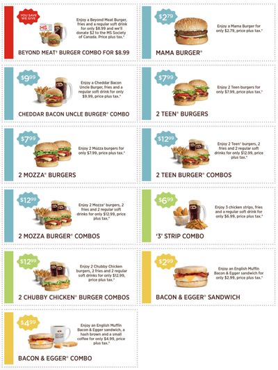 A&W Canada New Coupons: Mama Burger for $2.79 + 3 Strip Combo for $6.99 + More Coupons
