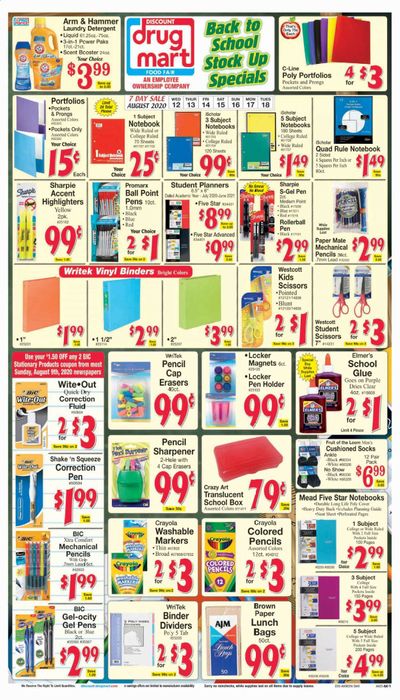 Discount Drug Mart Weekly Ad August 12 to August 18