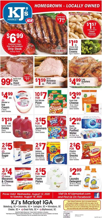 KJ´s Market Weekly Ad August 12 to August 18