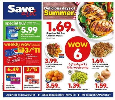 Save a Lot Weekly Ad August 12 to August 18