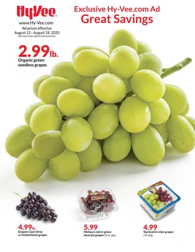 Hy-Vee (IA, IL, KS, MN, MO, NE, SD, WI) Weekly Ad August 12 to August 18