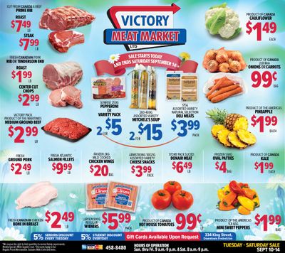 Victory Meat Market Flyer September 10 to 14
