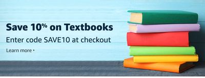 Amazon Canada Deals: Save Extra 10% on Textbooks, with Coupon Code.