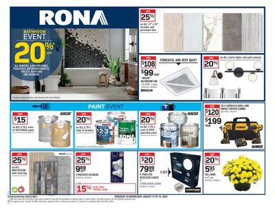 Rona (ON) Flyer August 13 to 19