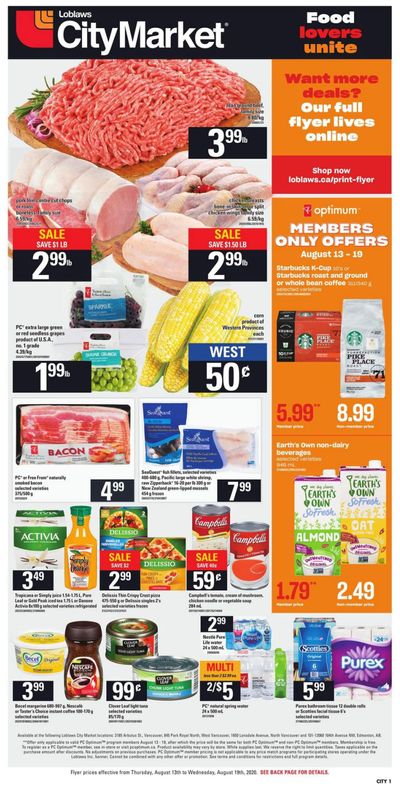 Loblaws City Market (West) Flyer August 13 to 19