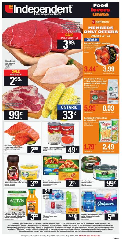 Independent Grocer (ON) Flyer August 13 to 19