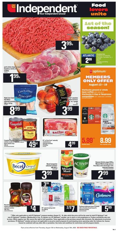 Independent Grocer (Atlantic) Flyer August 13 to 19