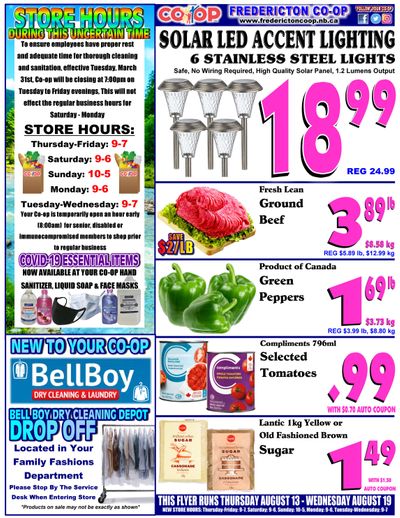 Fredericton Co-op Flyer August 13 to 19