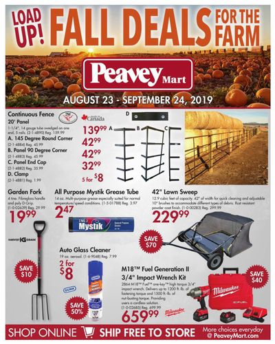 Peavey Mart Fall Deals Flyer August 23 to September 24