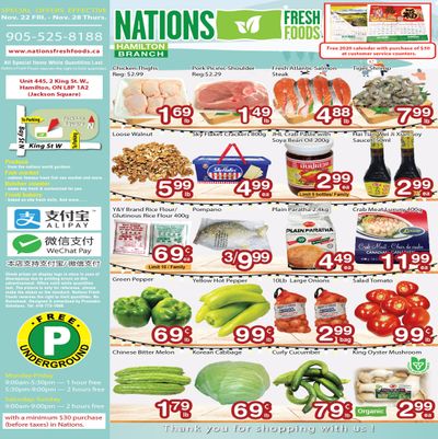 Nations Fresh Foods (Hamilton) Flyer November 22 to 28