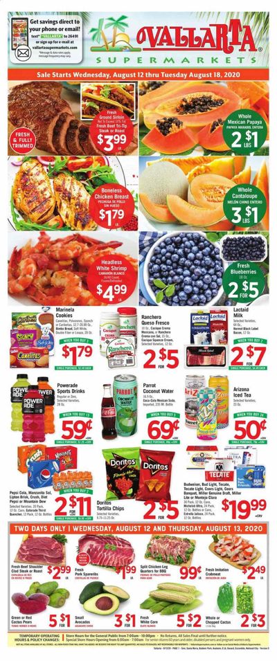 Vallarta Weekly Ad August 12 to August 18