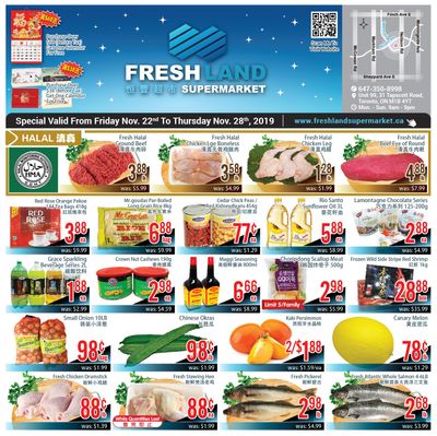 FreshLand Supermarket Flyer November 22 to 28
