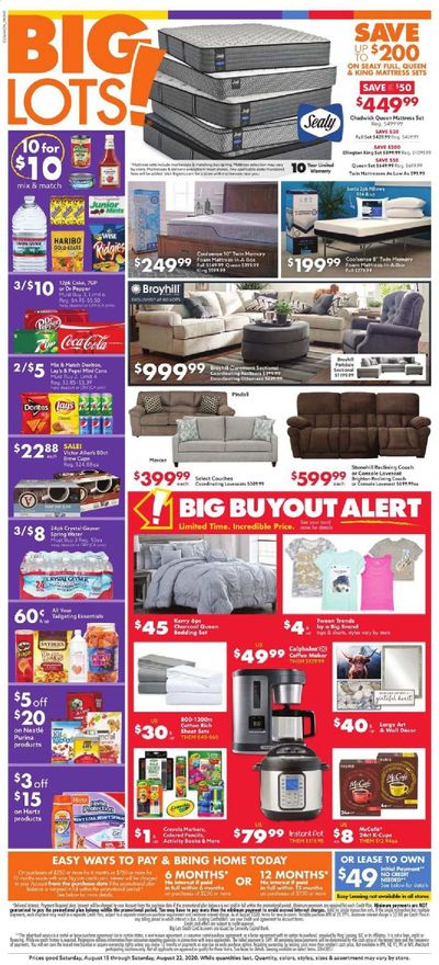 Big Lots Weekly Ad August 15 to August 22