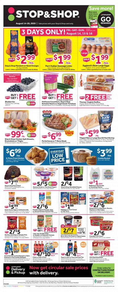 Stop & Shop (MA) Weekly Ad August 14 to August 20