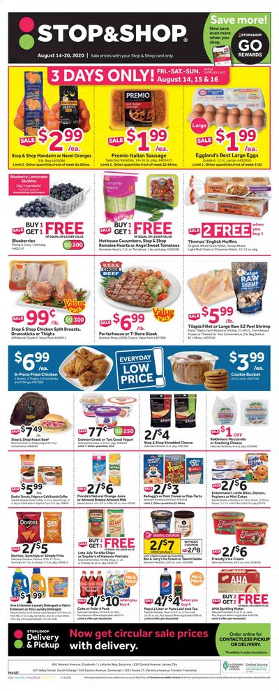 Stop & Shop (NJ) Weekly Ad August 14 to August 20