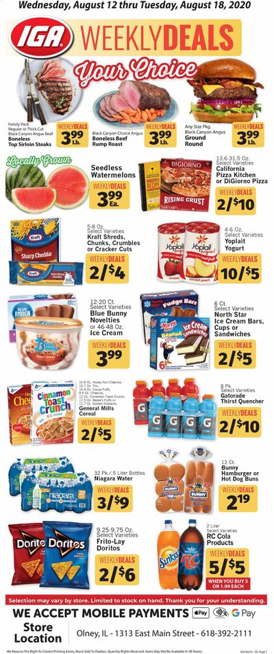 IGA Weekly Ad August 12 to August 18