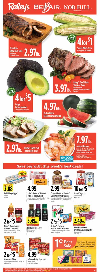 Raley's Weekly Ad August 12 to August 18