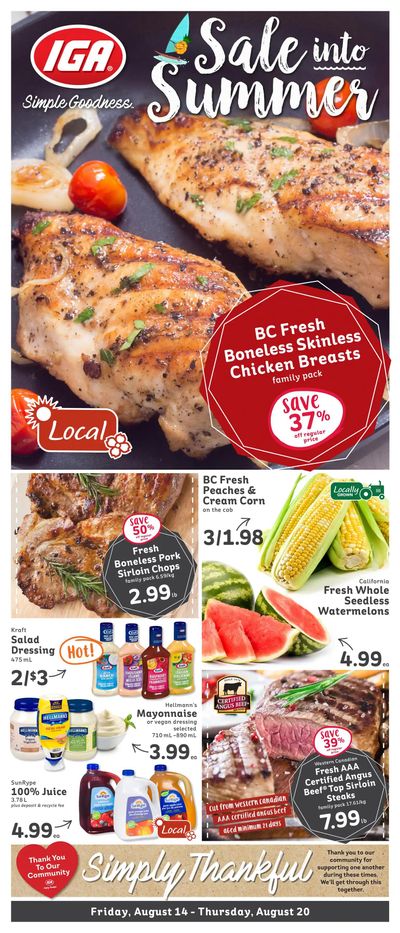 IGA (BC) Flyer August 14 to 20
