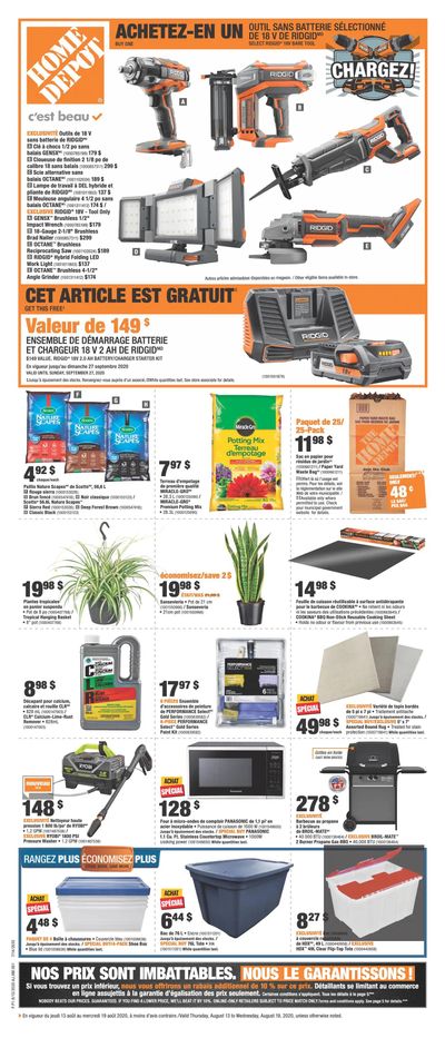 Home Depot (QC) Flyer August 13 to 19
