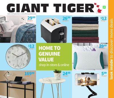 Giant Tiger Flyer August 12 to September 8