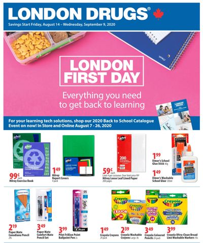 London Drugs London First Day Flyer August 14 to September 9