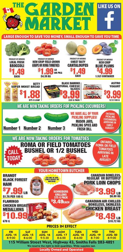 The Garden Market Flyer August 14 to 20