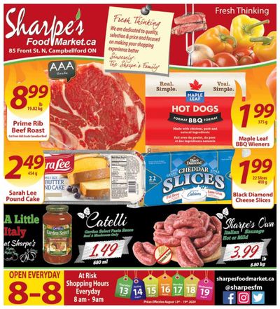 Sharpe's Food Market Flyer August 13 to 19