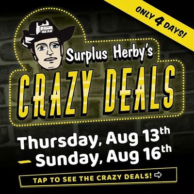 Surplus Herby's Flyer August 13 to 16