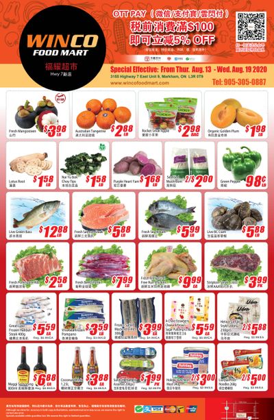 WinCo Food Mart (HWY 7) Flyer August 13 to 19