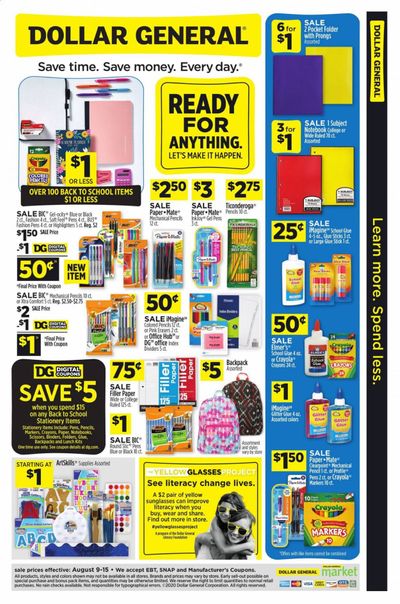 Dollar General Weekly Ad August 9 to August 15