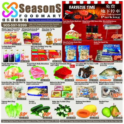 Seasons Food Mart (Thornhill) Flyer August 14 to 20
